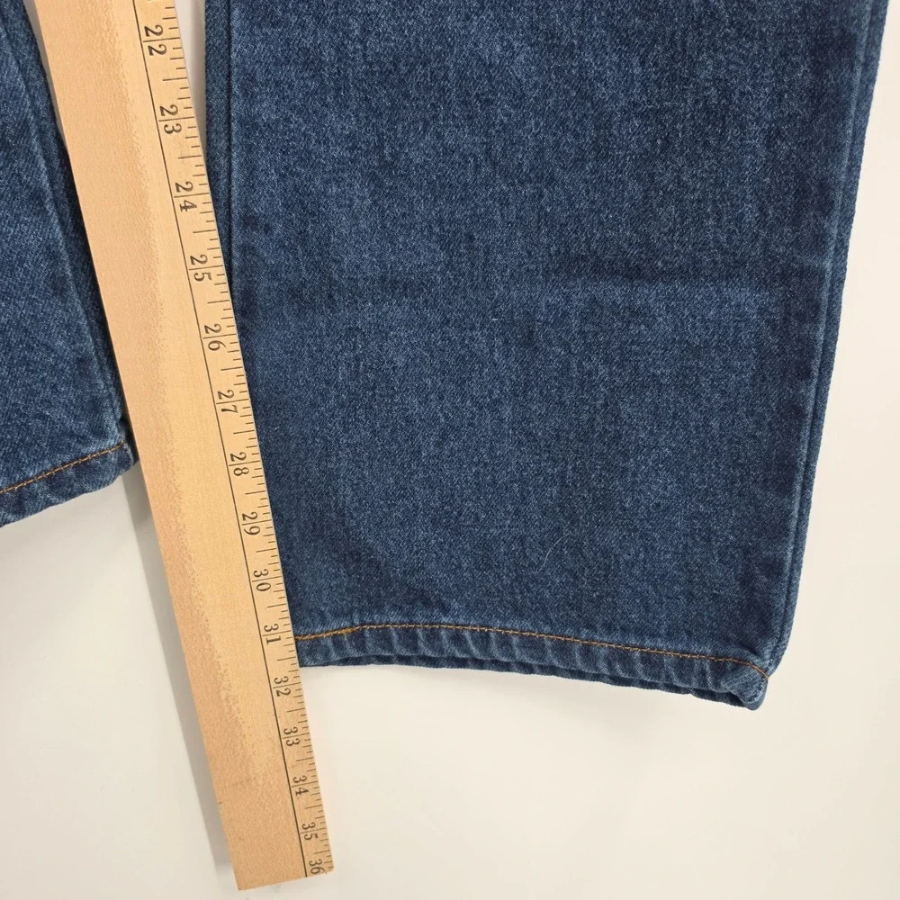 NEW Y2K Levis 517 Bootcut Jeans Mens 34x32 Dark Blue Wash Slim Fit Deadstock NWT